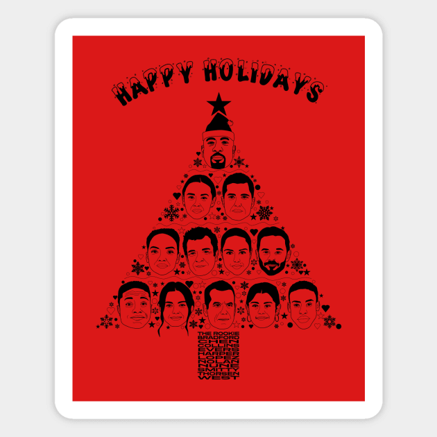 The Rookie Christmas Tree (black text) | The Rookie Magnet by gottalovetherookie